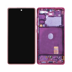 Touch+Display+Frame Samsung Galaxy S20 FE 4G/G780 Service Pack Cloud Vermelho